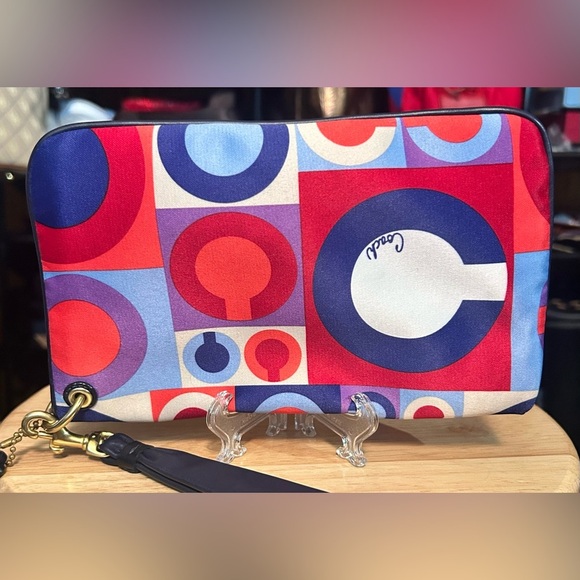 2008 SET Coach Madison Op Art Julianne Shoulder Bag w/ Fold-over Clutch Wristlet - Picture 11 of 15